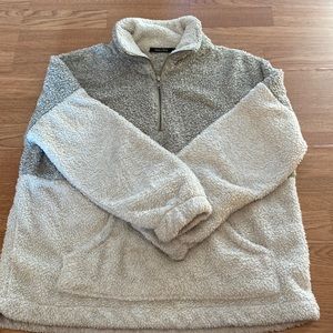 Green and white sweatshirt